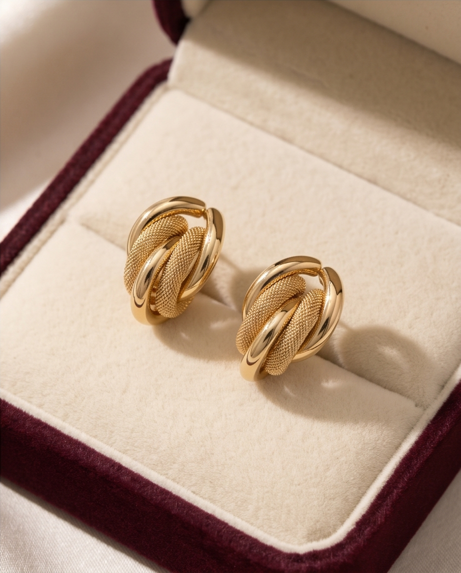 Polished and Sabi Half Hoop Earrings