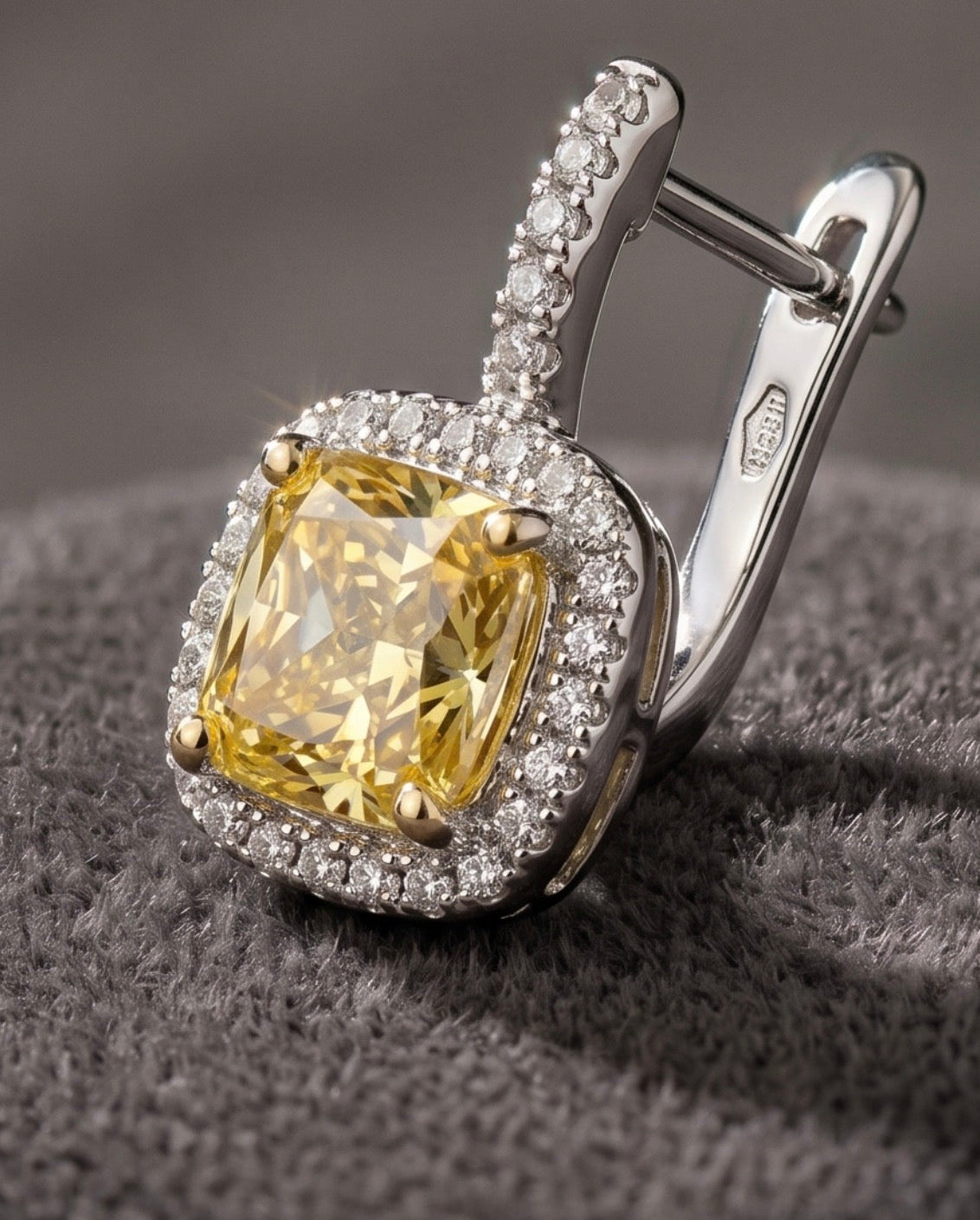 Yellow Diamond Earrings