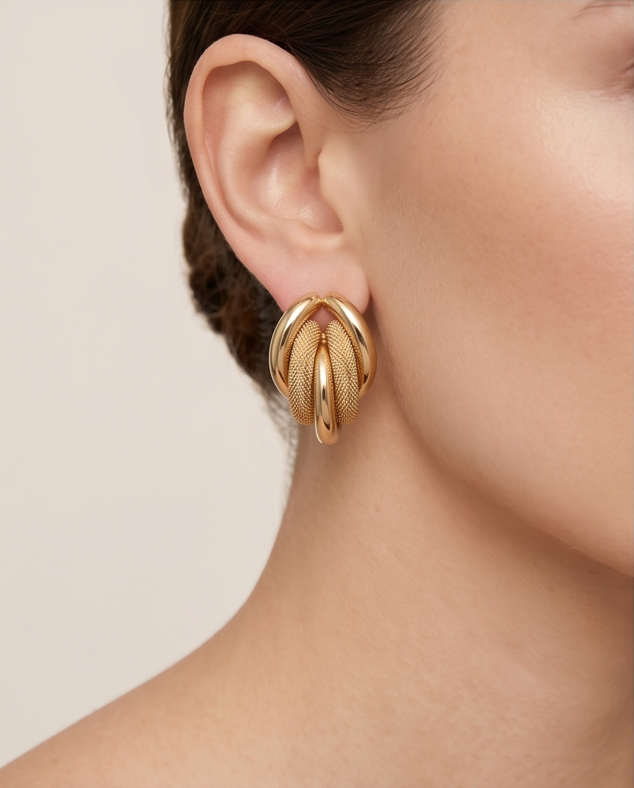 Polished and Sabi Half Hoop Earrings