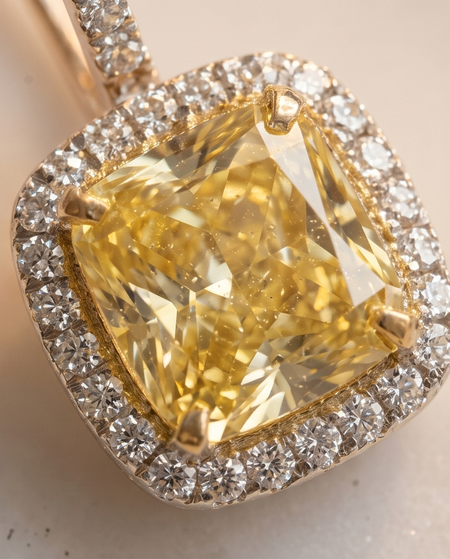 Yellow Diamond Earrings