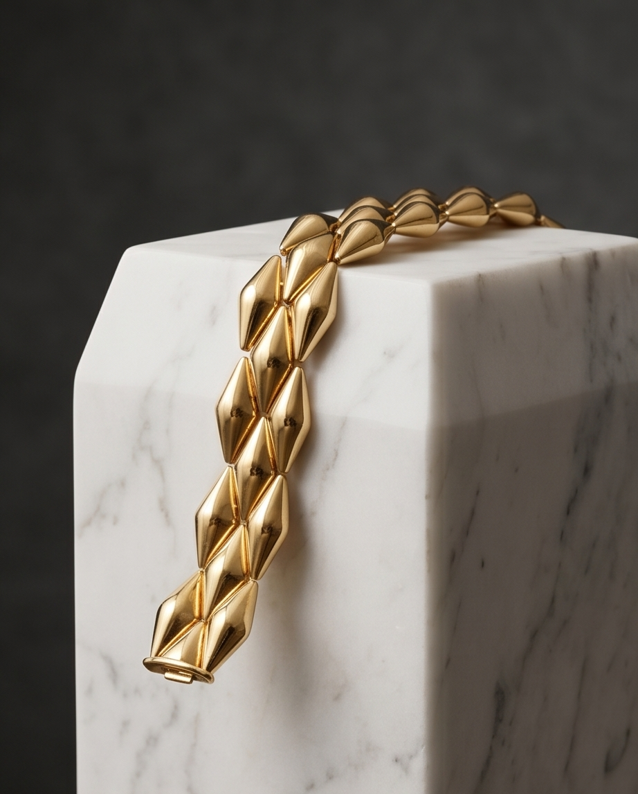 Yellow Gold Geometric Bracelet