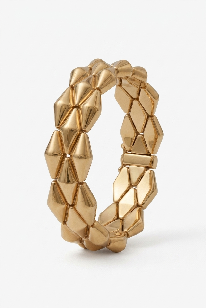 Yellow Gold Geometric Bracelet