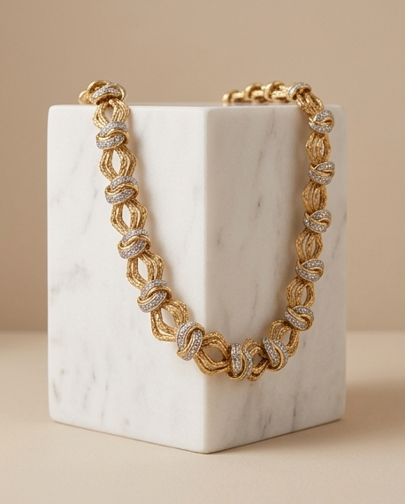 Yellow Gold and Diamond Necklace