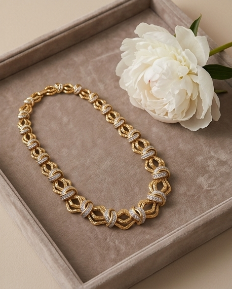 Yellow Gold and Diamond Necklace